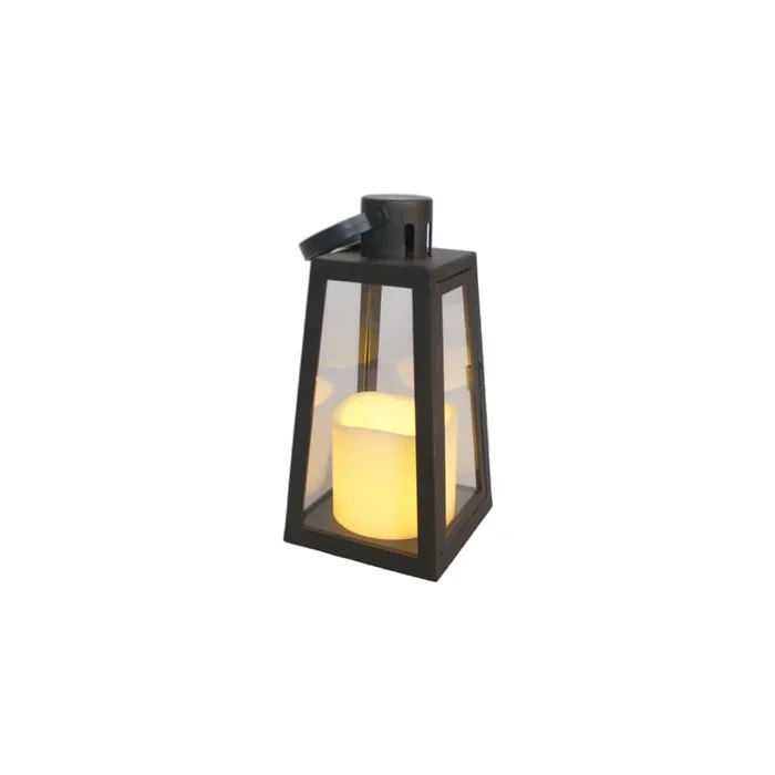 Černá LED lucerna 20 cm