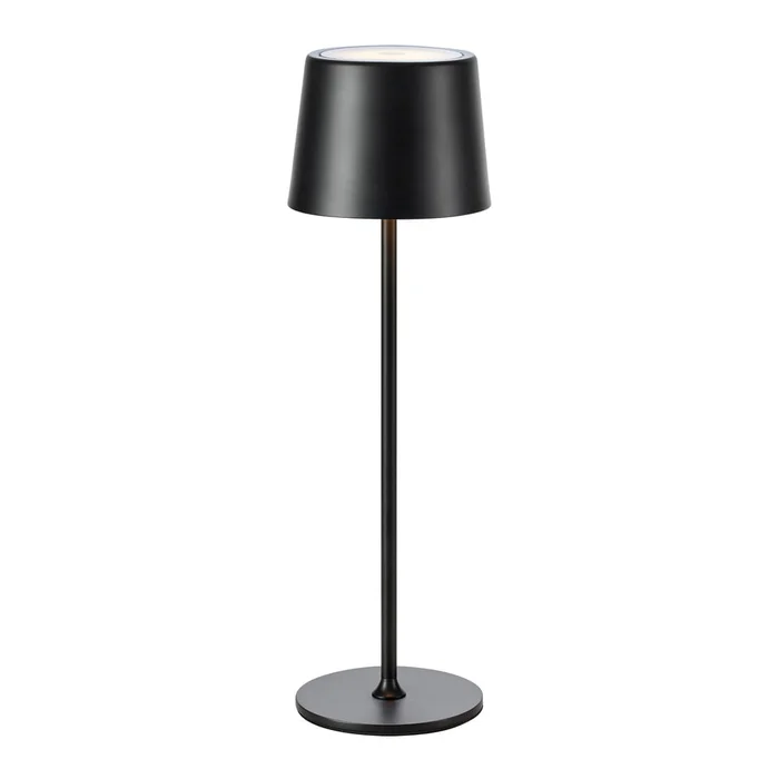 Černá LED stolní lampa Fiore