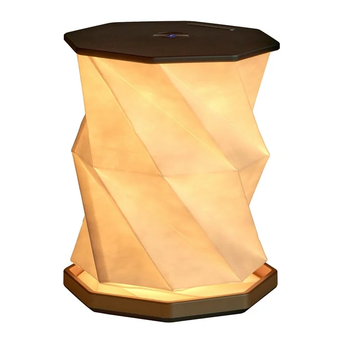 Černá LED stolní lampa Twist Hexagon Ginkgo