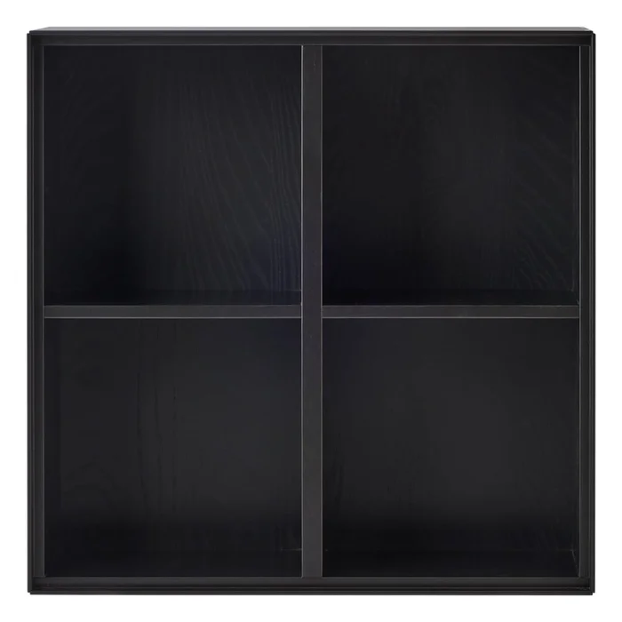 Černá nástěnná knihovna Edge 68x68 cm Hammel