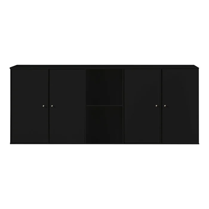 Černá nástěnná komoda Hammel Mistral Kubus 169x69 cm