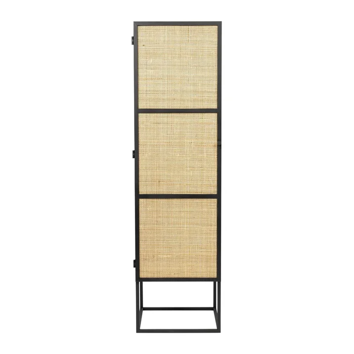 Černá ratanová skříňka 40x145 cm Guuji