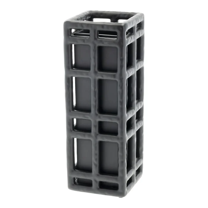 Černá ručně vyráběná váza z polyresinu 30 cm