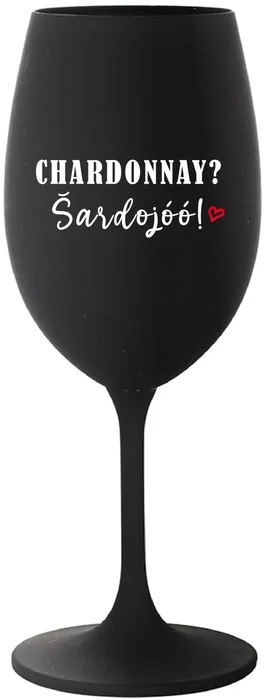 Černá sklenice na víno Chardonnay 350 ml
