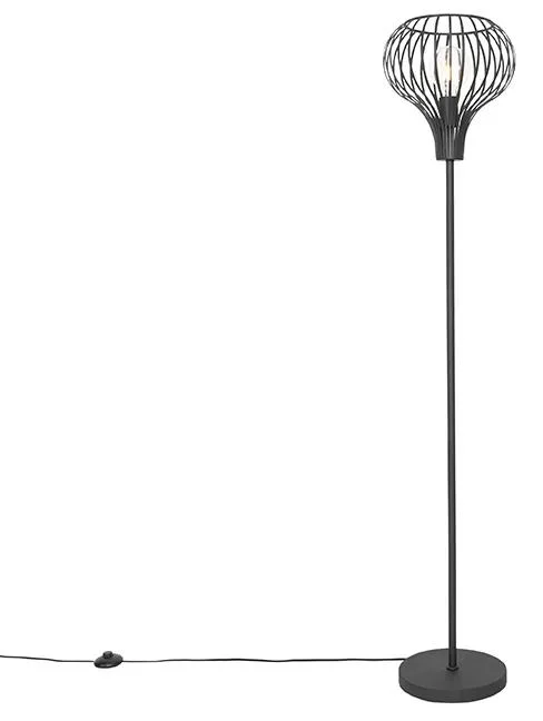 Černá stojací lampa Saffira