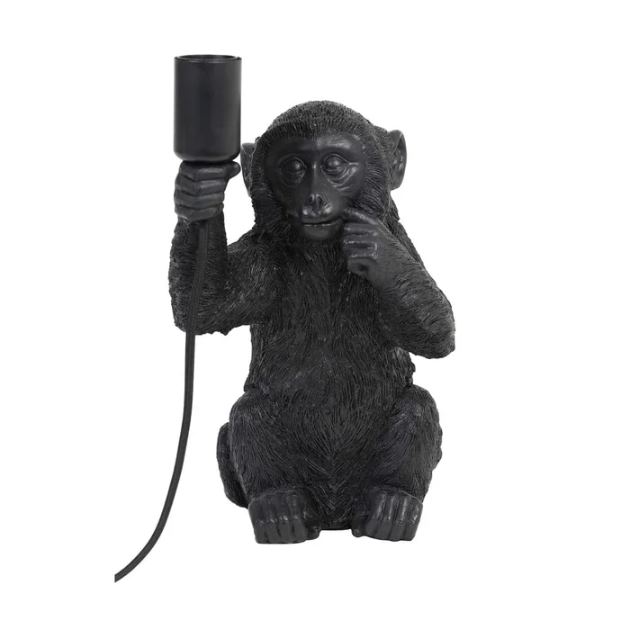 Černá stolní lampa Monkey 34 cm