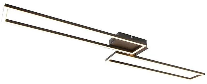 Černá stropní LED lampa s třístupňovým stmívačem
