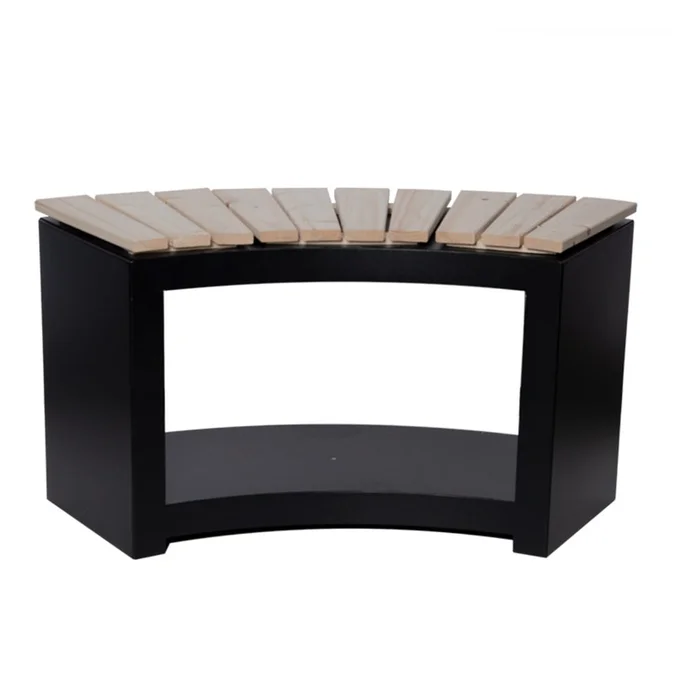 Černá zahradní lavice Curved Esschert Design
