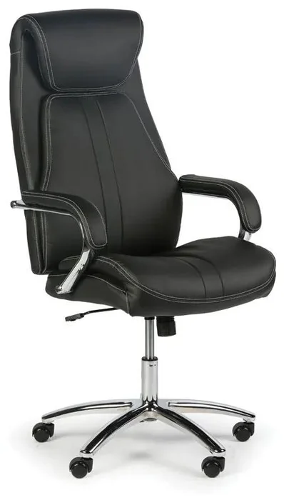 Černé kožené kancelářské křeslo NEXUS