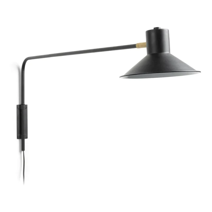 Černé nástěnné svítidlo Aria 20 cm Kave Home