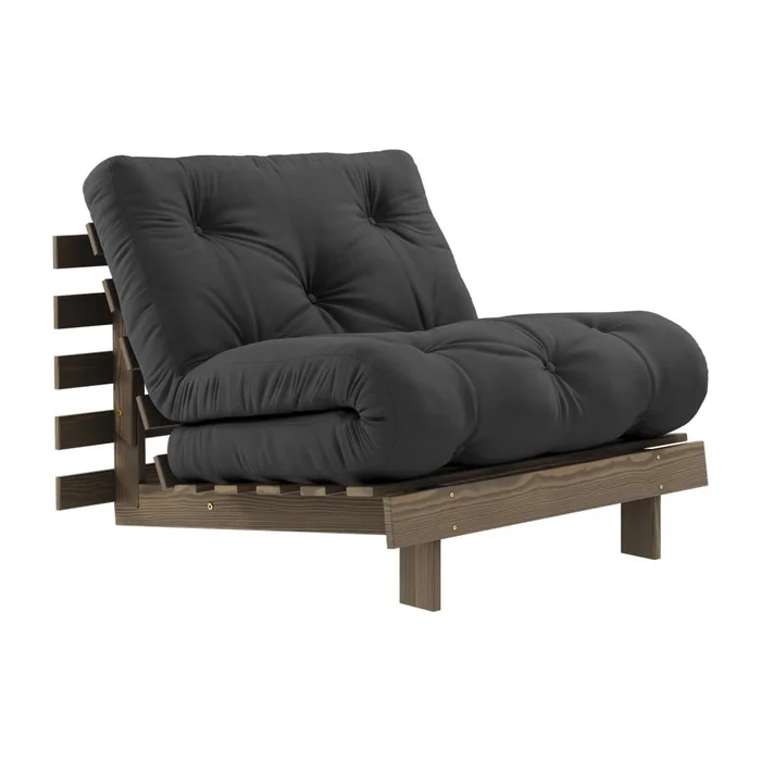 Černé rozkládací křeslo Roots od Karup Design