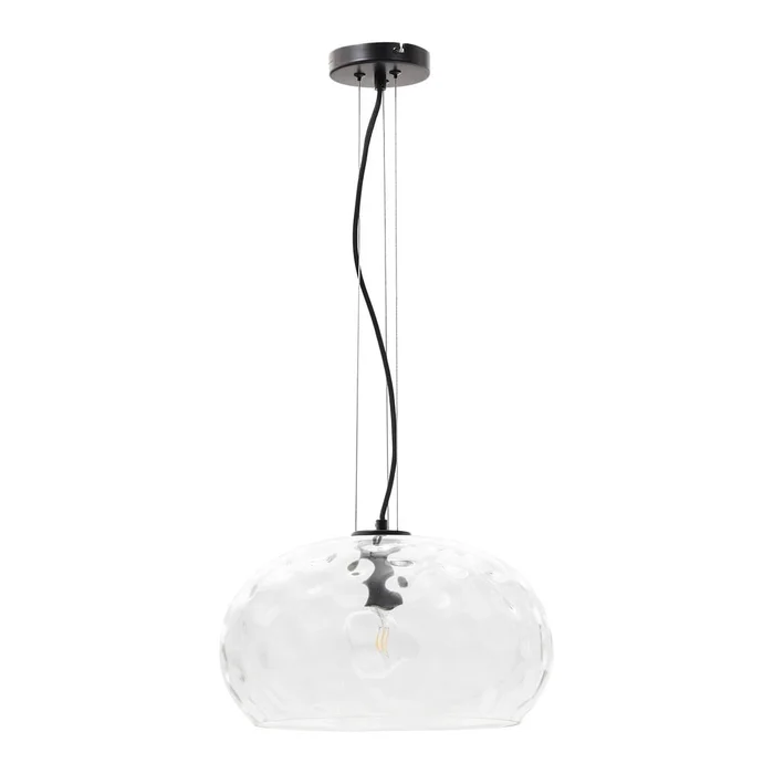 Černé závěsné svítidlo Balma s skleněným stínidlem 40 cm