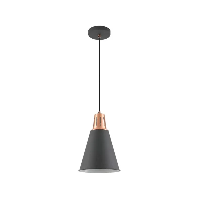Černé závěsné svítidlo Gianni s kovovým stínidlem 22 cm