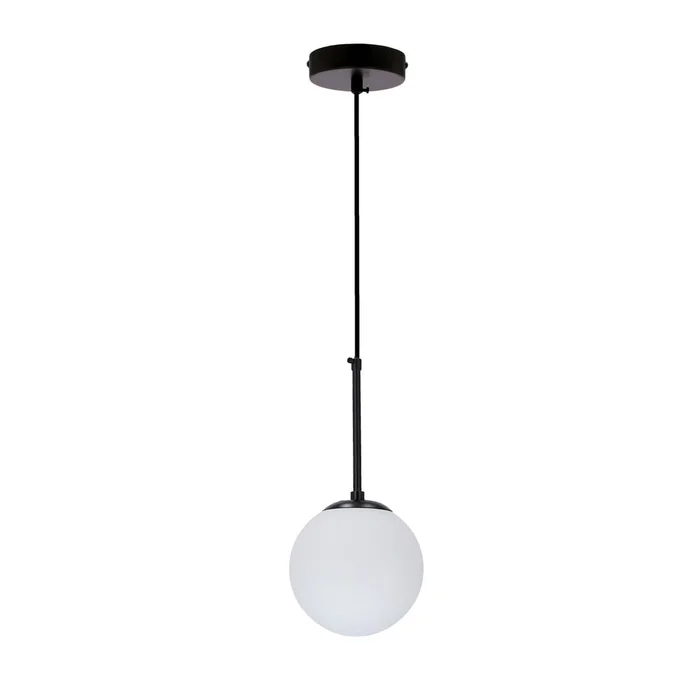 Černé závěsné svítidlo Pompei s skleněným stínidlem 15 cm