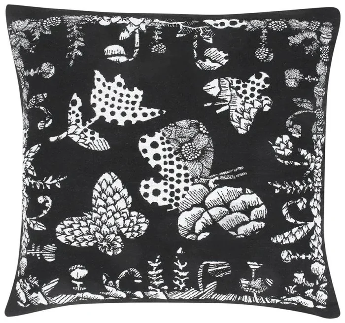 Černo-bílý povlak na polštář Aamos 45x45 cm