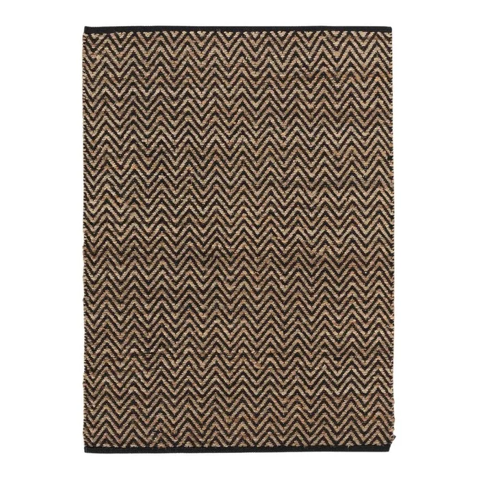 Černo-přírodní koberec Zigzag 120x170 cm