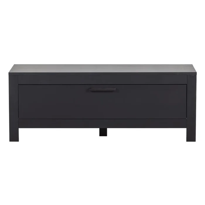 Černý borovicový TV stolek 120x45 cm Bonk