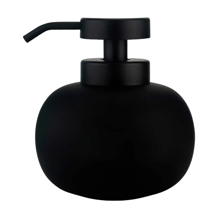 Černý keramický dávkovač mýdla Lotus 200 ml