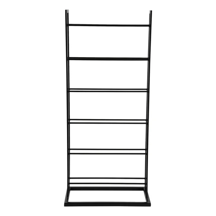 Černý kovový stojan na víno 5 lahví