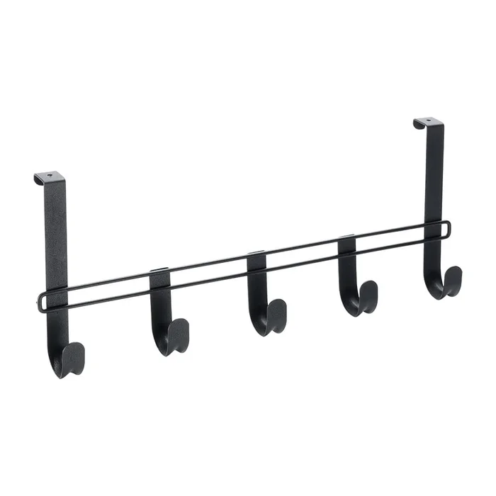 Černý kovový věšák na dveře 38 cm Lava Metaltex