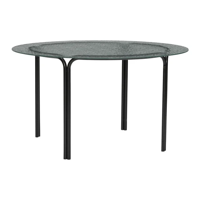 Černý kulatý konferenční stolek Orbit 80 cm