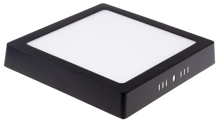 Černý LED čtvercový panel 18W s přisazeným designem