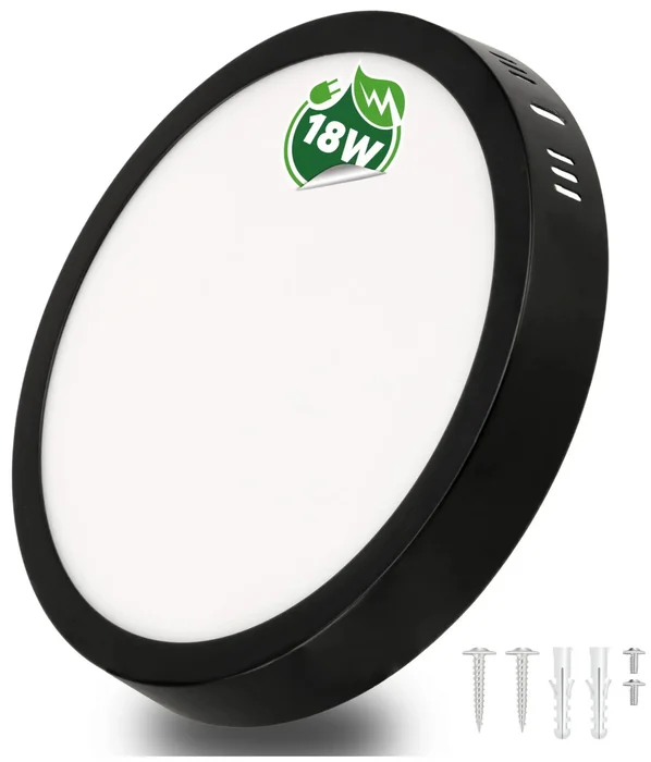 Černý LED panel 18W s přisazeným designem