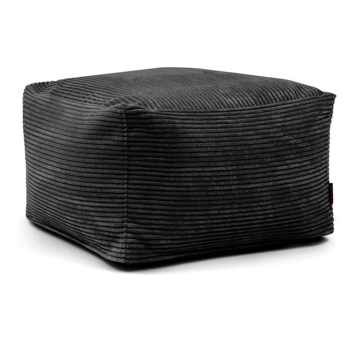 Černý manšestrový sedací vak Softbox MooG