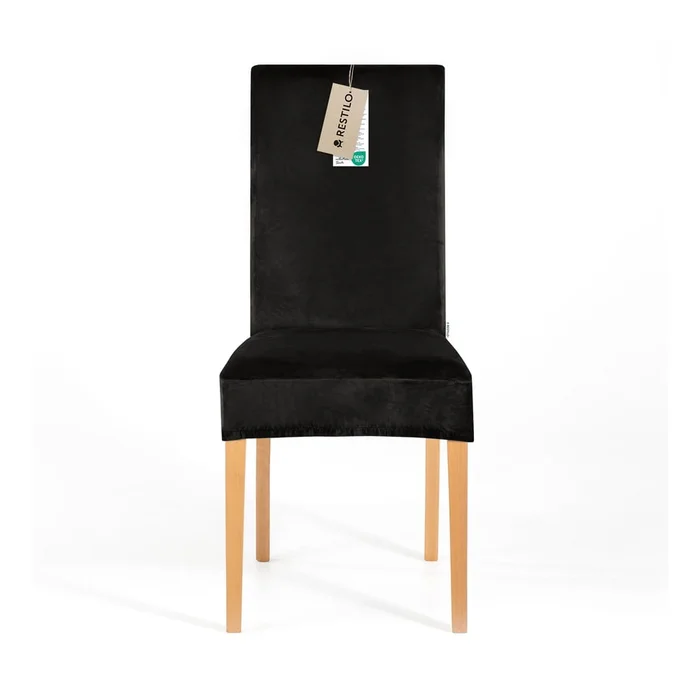 Černý napínací potah na židli 48 cm Sento