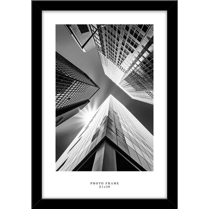 Černý nástěnný rámeček Styler Floryda 24x33 cm