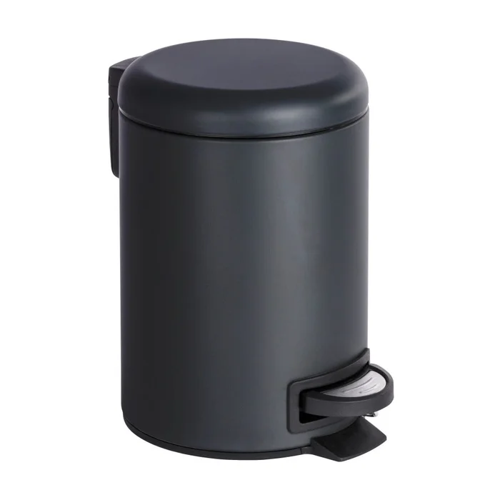 Černý odpadkový koš Wenko Leman 3 l