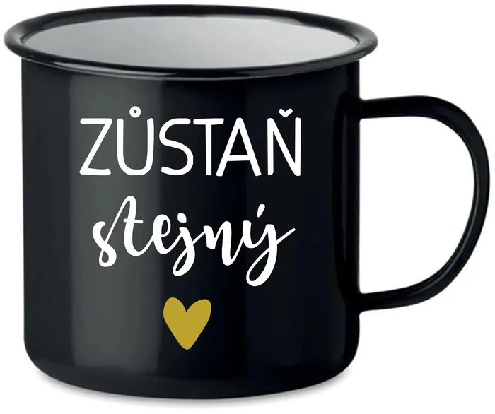 Černý plecháček 350 ml Zůstaň Stejný