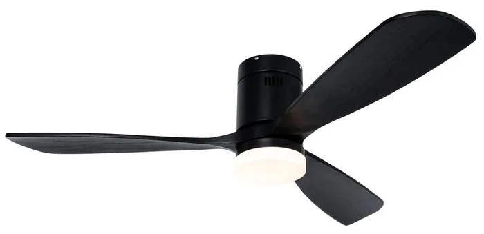 Černý stropní ventilátor Sofia 132 cm s LED osvětlením a dálkovým ovládáním