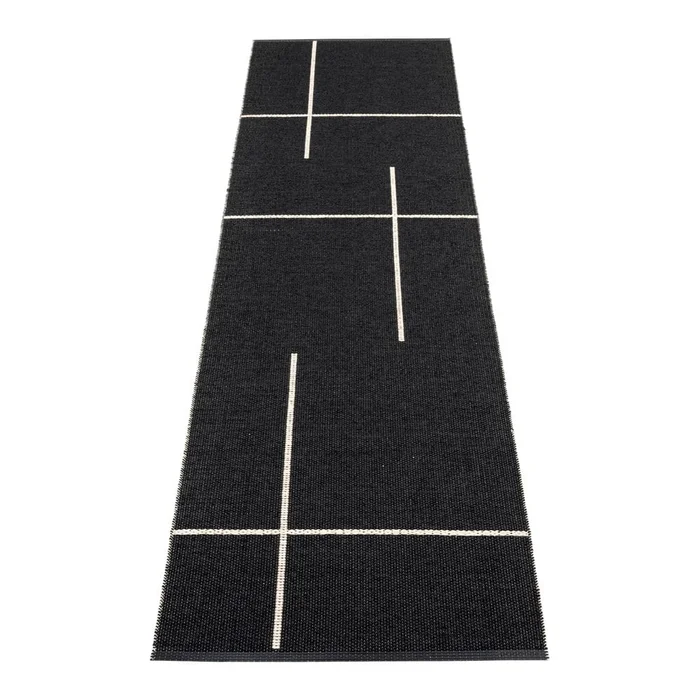 Černý vnitřní a venkovní běhoun 70x270 cm Fred Black