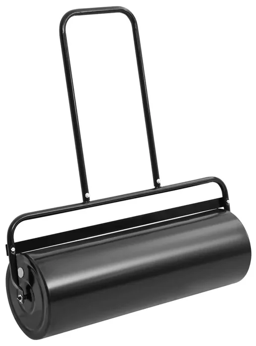 Černý zahradní válec na trávník 63 l s rukojetí, Ø 32 cm