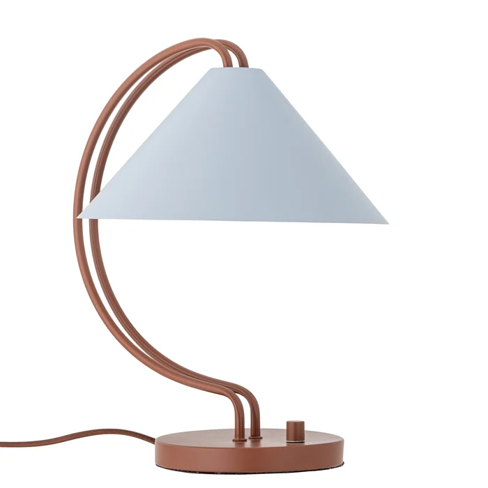 Červená kovová stolní lampa Janya