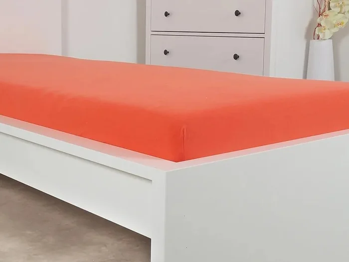 Červené Jersey prostěradlo 90x200 cm ALVORA