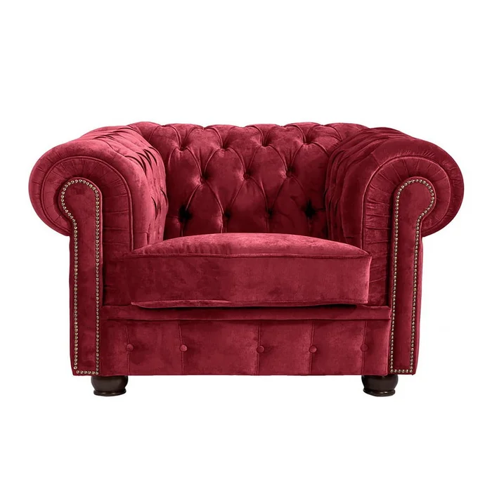 Červené křeslo Norwin Velvet Max Winzer