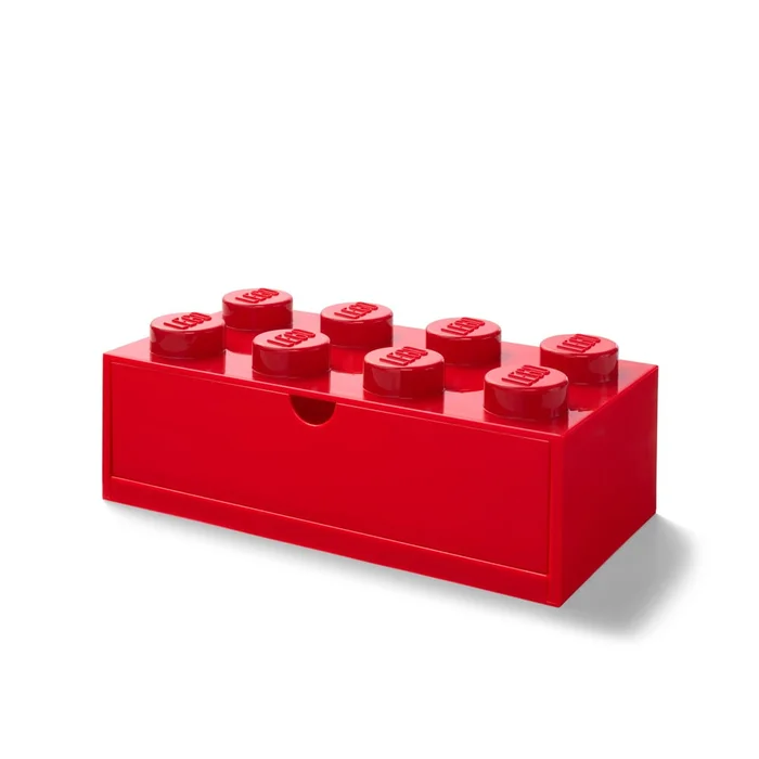 Červený LEGO® stolní box se zásuvkou 31x16 cm