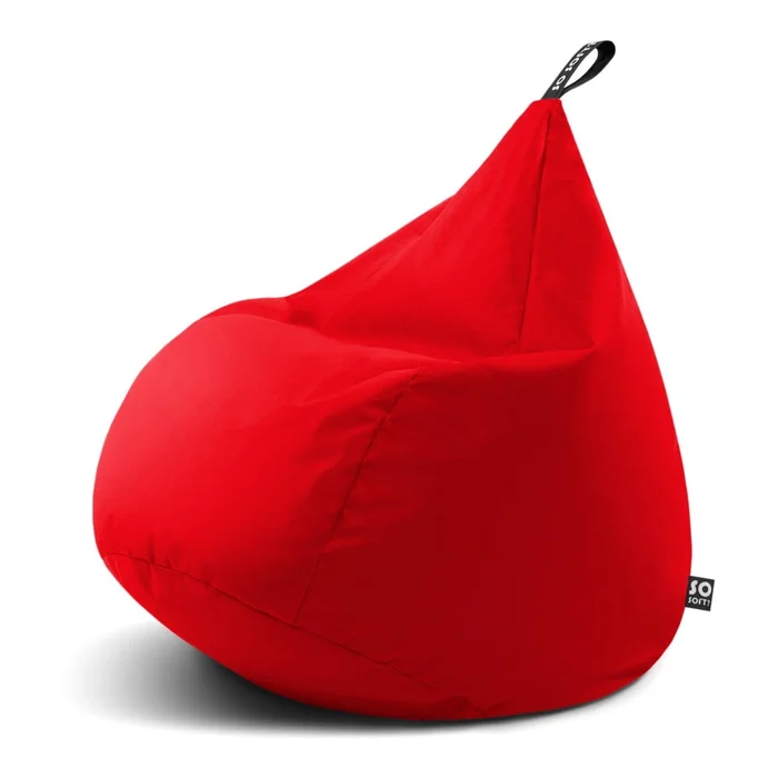 Červený sedací vak Drop L So Soft