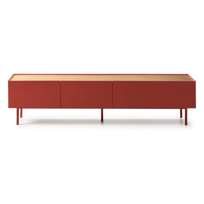Červený TV stolek Arista 180x45 cm