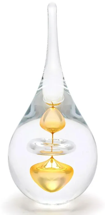 České skleněné těžítko Topaz 15 cm