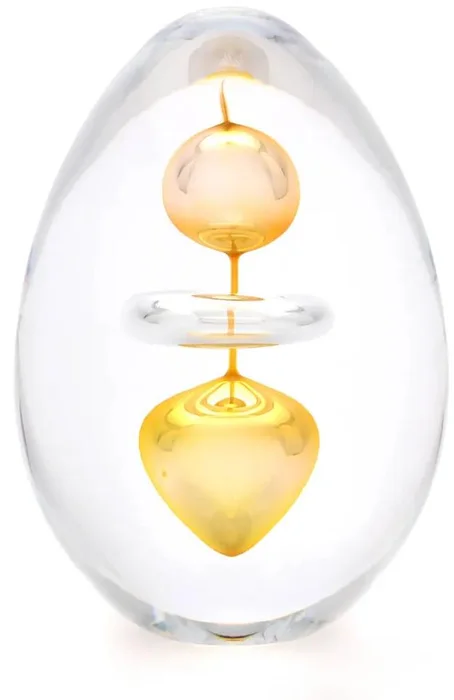 České skleněné těžítko Zlatý topaz 07 cm