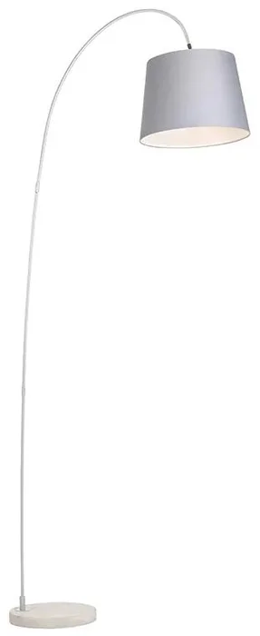 Chytrá oblouková ocelová lampa se šedým stínidlem a Wi-Fi ovládáním