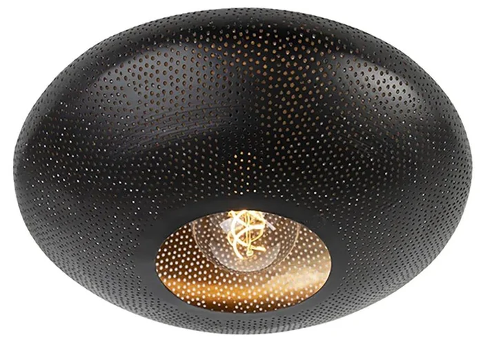 Chytré černé a zlaté stropní svítidlo 40 cm