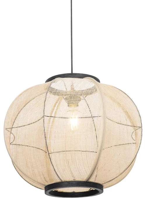Chytré závěsné svítidlo Rob 48 cm hnědé