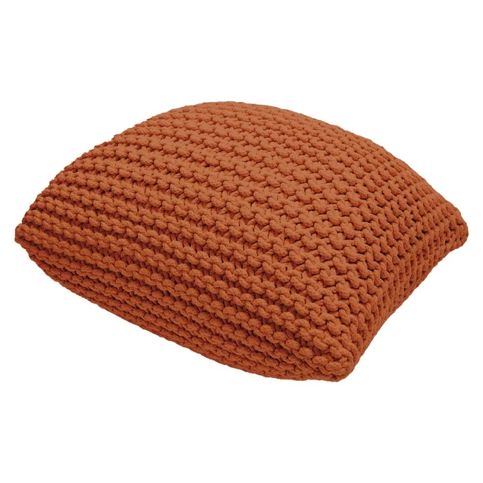Cihlově červený puf Bonami Essentials Knit
