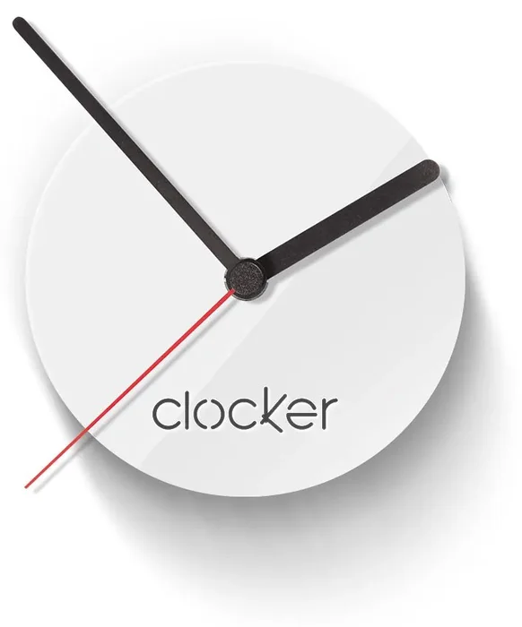 Clocker Bílé Hodiny s Černým ciferníkem