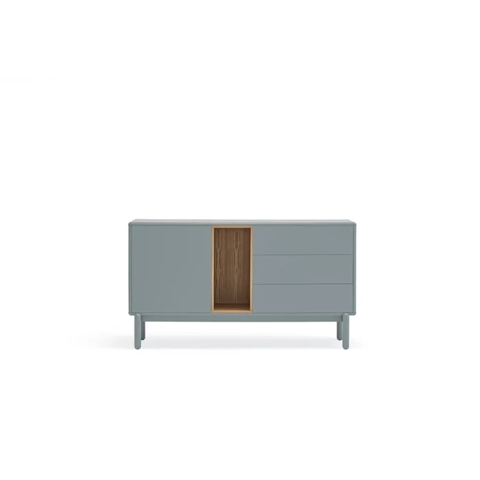 Corvo Nízká Komoda 140x76 cm – Modro-šedá