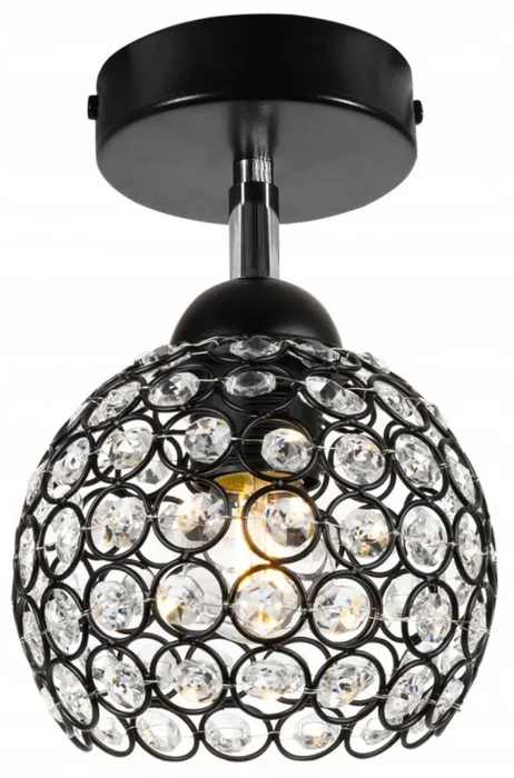 CRYSTAL 2222/KP Černé stropní svítidlo s krystaly